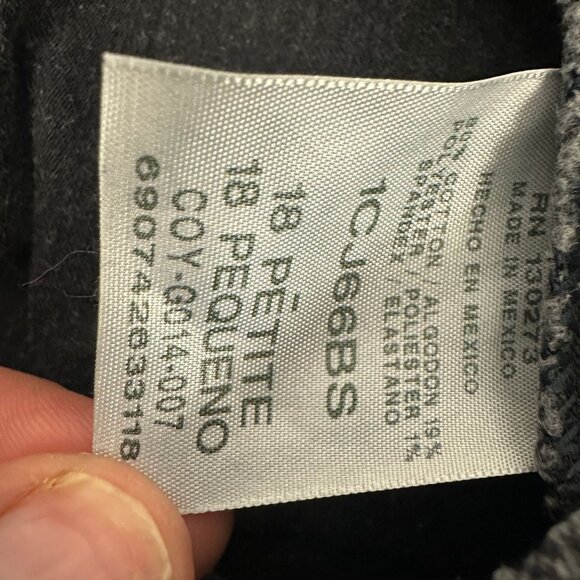 Chic Womens Petite Black Denim Stretch Pull-On Elastic Waist Pants Size 18P - Picture 3 of 5